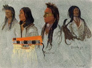 Four Indians by Albert Bierstadt